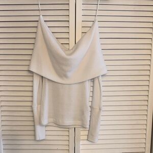 NWT Free People Snowbunny Off the Shoulder Long Sleeve Tee
 
IVORY, XS